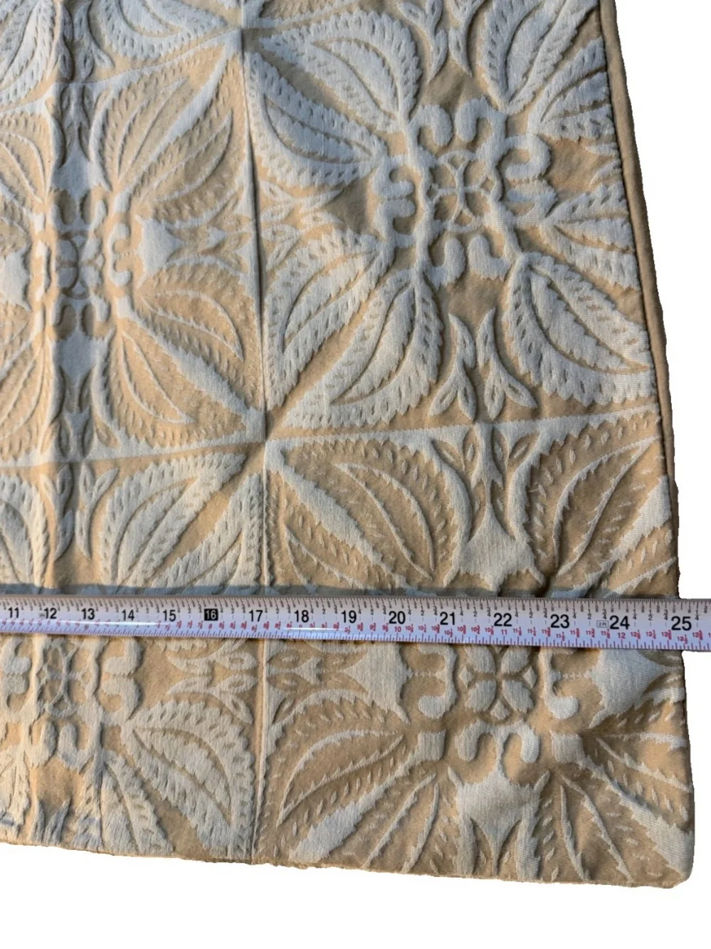 Martha Stewart Collection Euro Sham Embossed Quilt-Style Taupe Cream Replacement